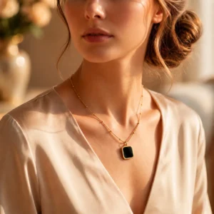 Black Square Pendant