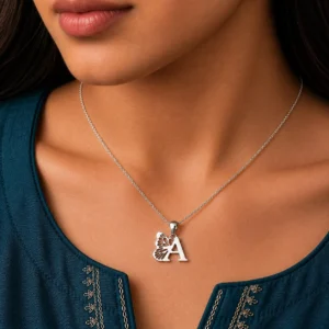 Butterfly Letter Necklace