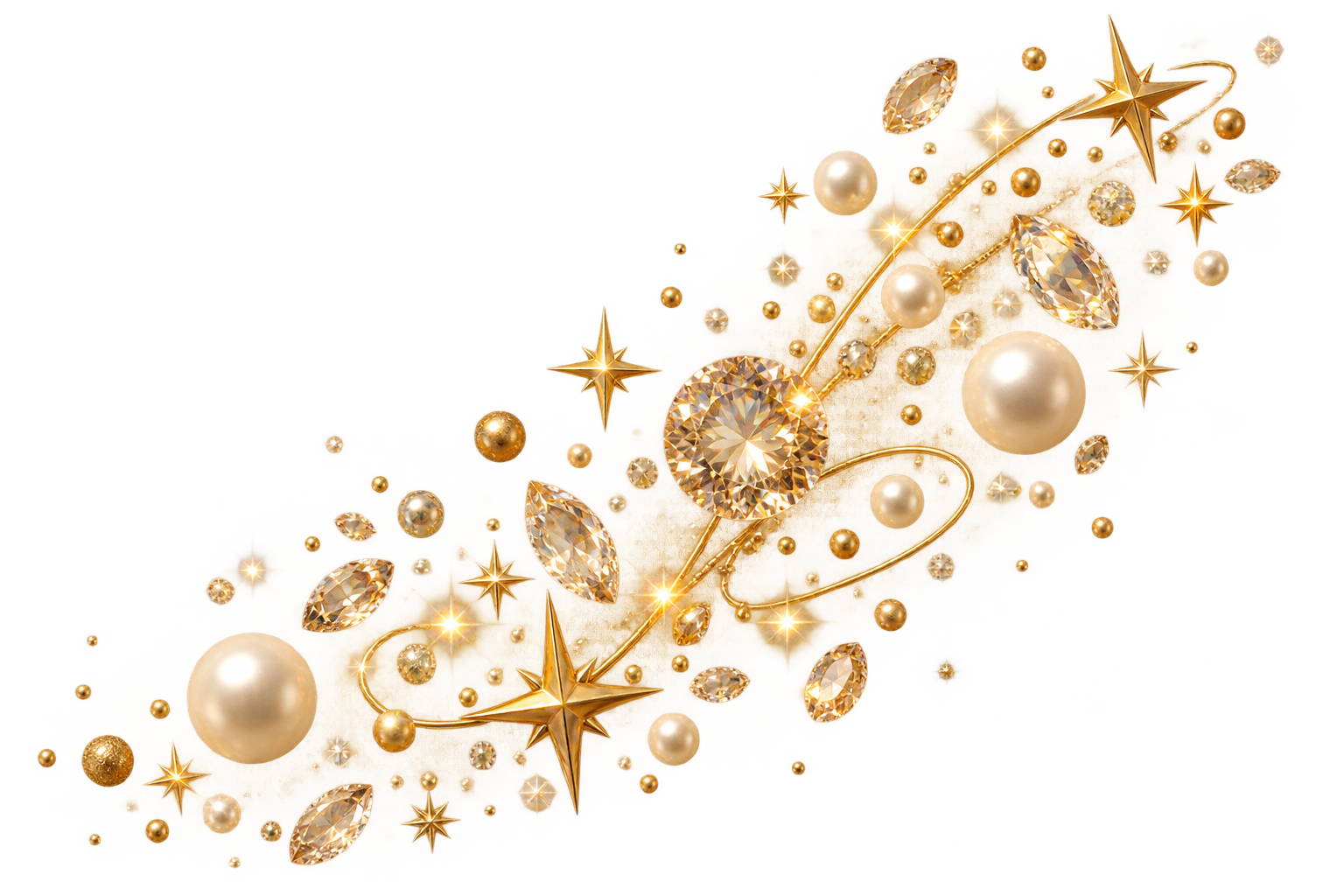 Gold sparkle and crystal overlay for Alabanza